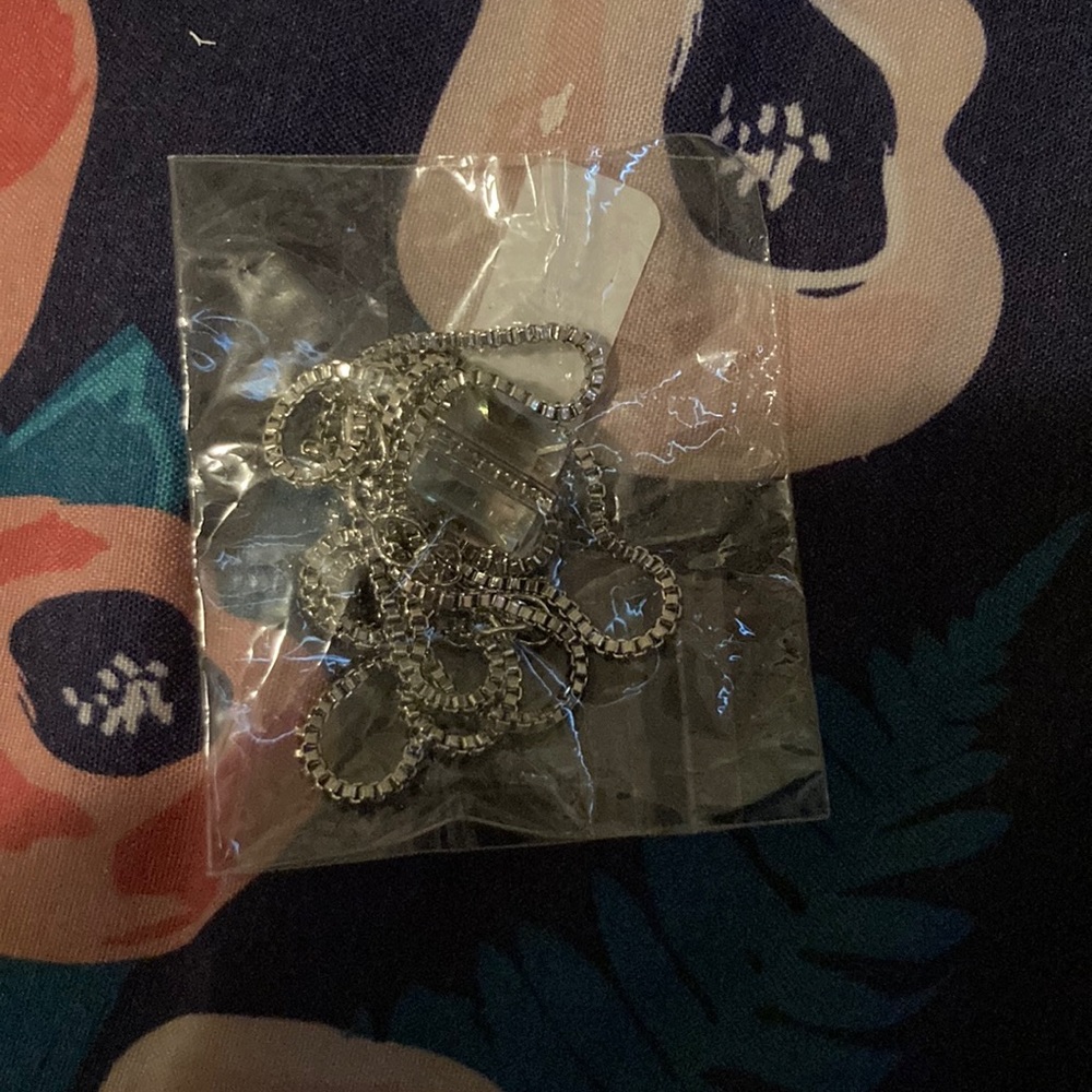 Diamond square necklace